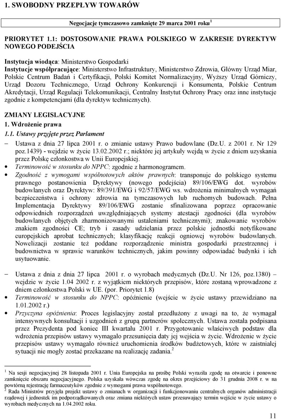 Urząd Miar, Polskie Centrum Badań i Certyfikacji, Polski Komitet Normalizacyjny, Wyższy Urząd Górniczy, Urząd Dozoru Technicznego, Urząd Ochrony Konkurencji i Konsumenta, Polskie Centrum Akredytacji,