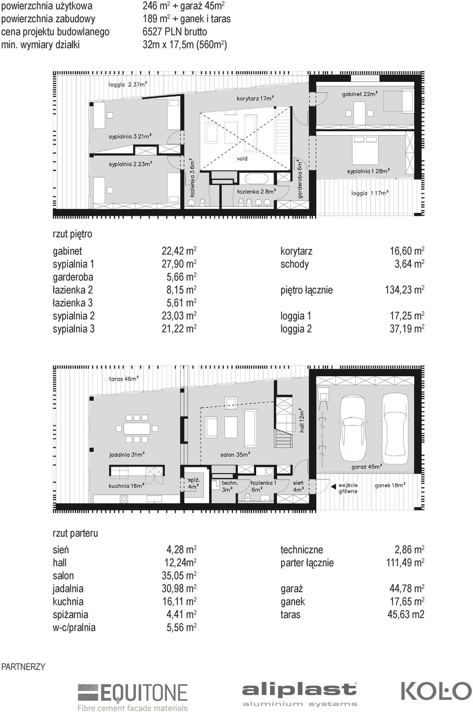 sypialnia 2 sypialnia 3 22,42 m 2 27,90 m 2 5,66 m 2 8,15 m 2 5,61 m 2 23,03 m 2 21,22 m 2 schody piętro łącznie loggia 1 loggia 2 16,60 m 2 3,64 m 2 134,23 m 2