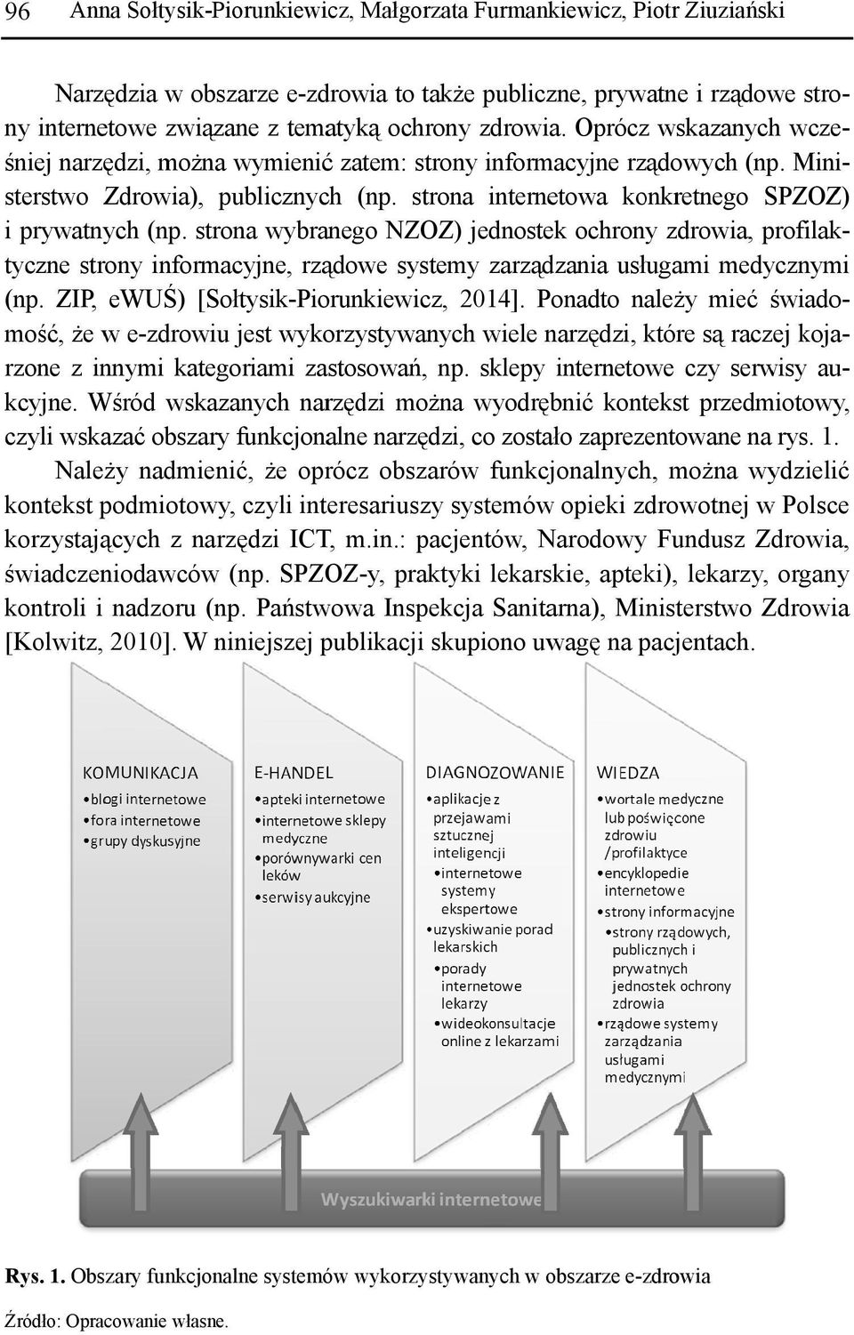 strona internetowa konkretnego SPZOZ) i prywatnych (np. stro ona wybranego NZOZ) jednostek ochrony zdrowia, profilak- tyczne strony informacyjne, rządowe systemy zarządzania usługami medycznymi (np.