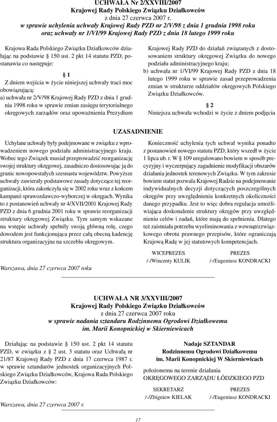 działając na podstawie 150 ust.