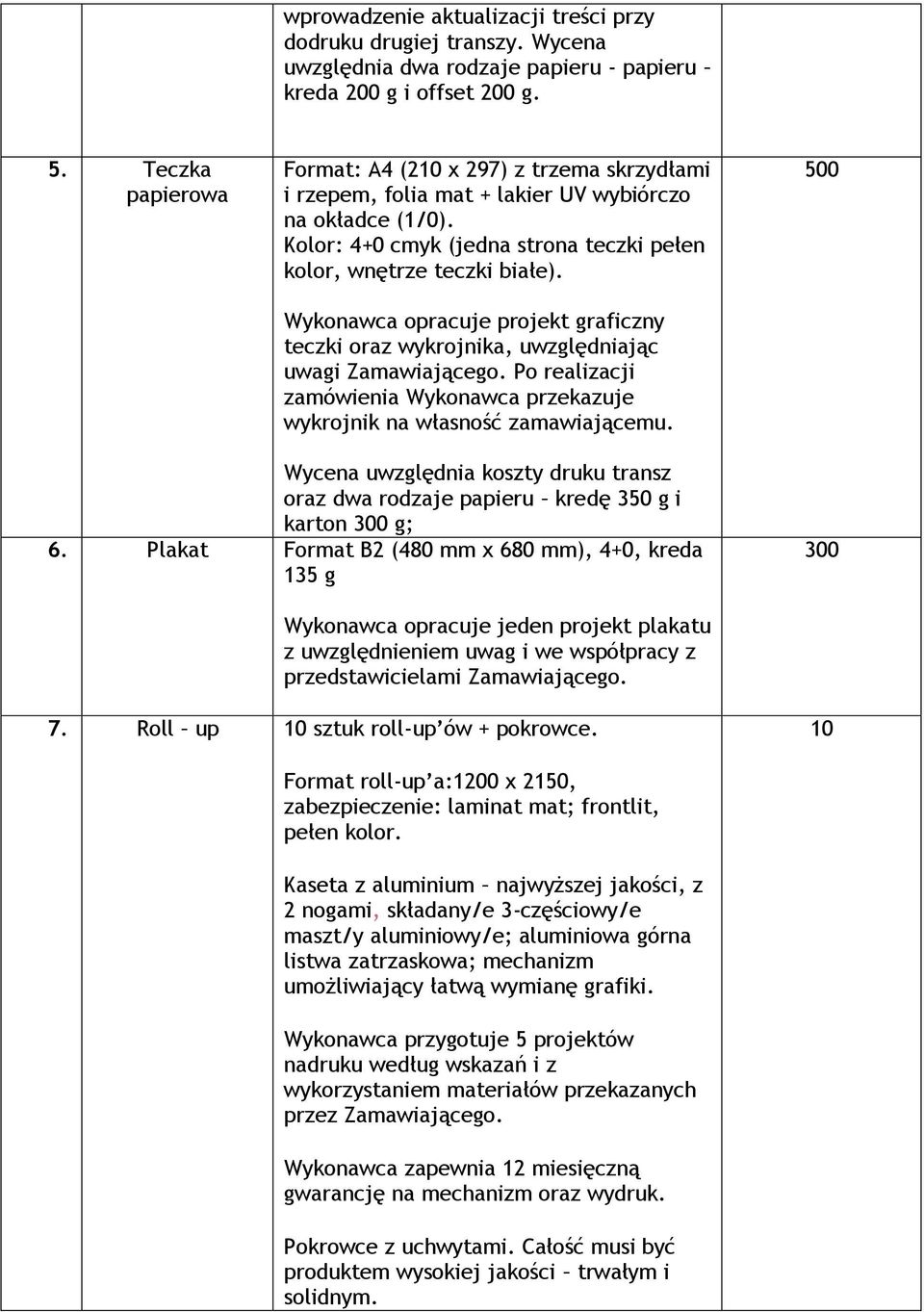 Wykonawca opracuje projekt graficzny teczki oraz wykrojnika, uwzględniając uwagi Zamawiającego. Po realizacji zamówienia Wykonawca przekazuje wykrojnik na własność zamawiającemu.