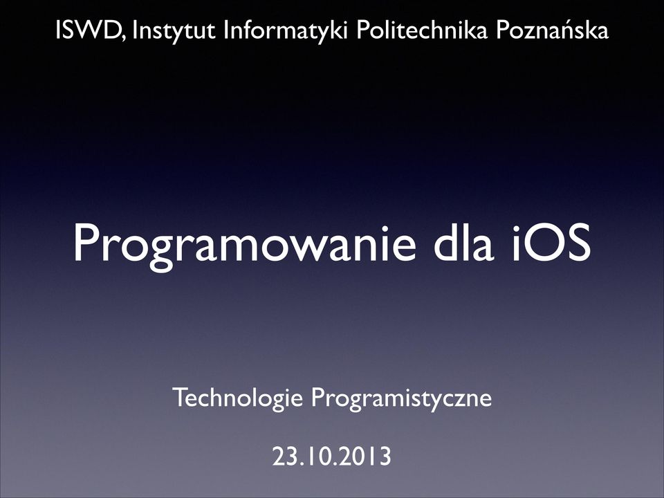 Programowanie dla ios