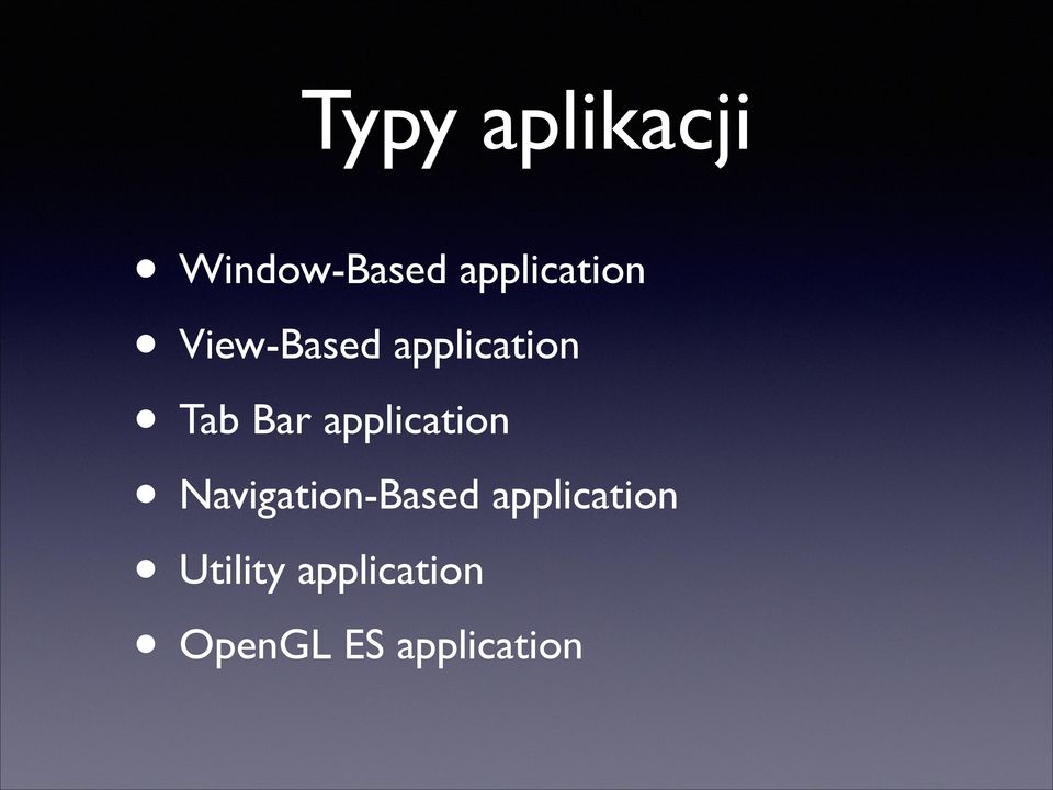 Bar application Navigation-Based