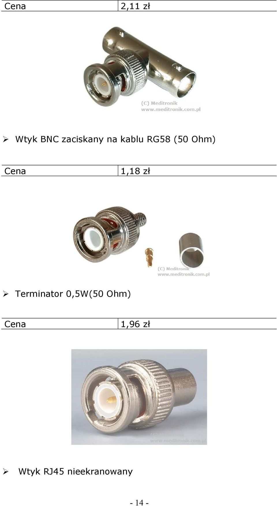 Terminator 0,5W(50 Ohm) 1,96