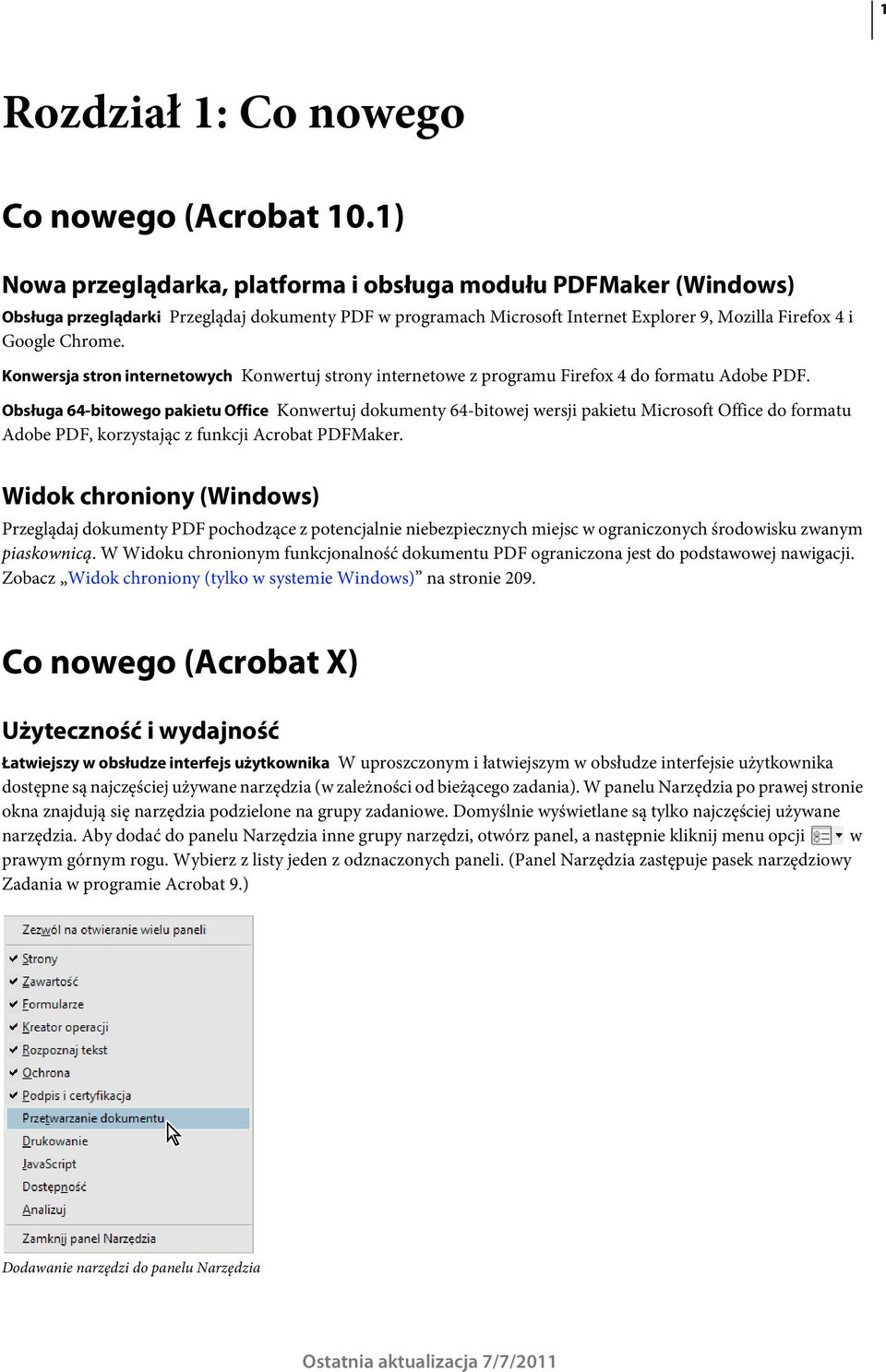 Konwersja stron internetowych Konwertuj strony internetowe z programu Firefox 4 do formatu Adobe PDF.