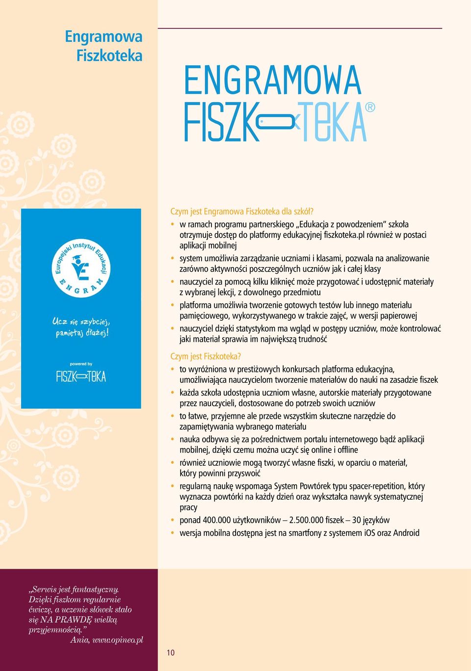 kliknięć może przygotować i udostępnić materiały z wybranej lekcji, z dowolnego przedmiotu platforma umożliwia tworzenie gotowych testów lub innego materiału pamięciowego, wykorzystywanego w trakcie