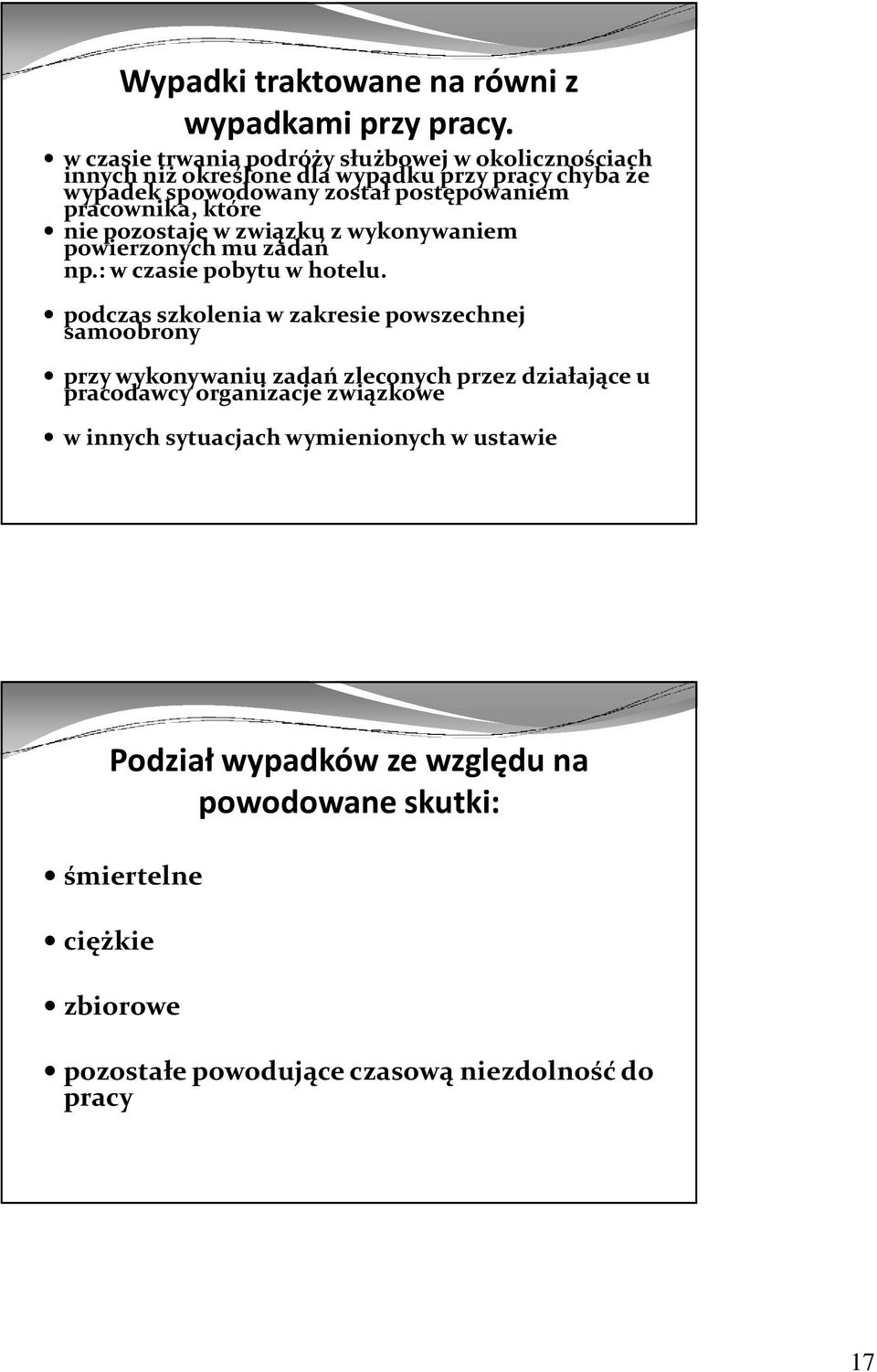 pracownika, które nie pozostaje w związku z wykonywaniem powierzonych mu zadań np.: w czasie pobytu w hotelu.