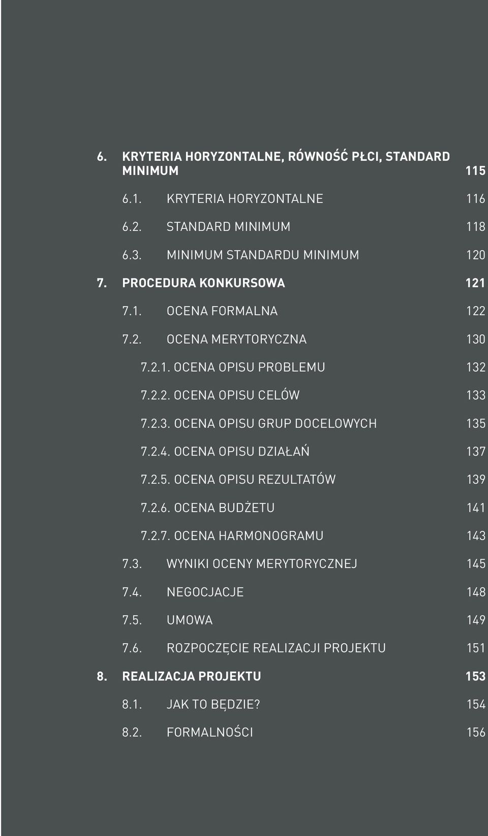 2.3. Ocena opisu grup docelowych 135 7.2.4. Ocena opisu działań 137 7.2.5. Ocena opisu rezultatów 139 7.2.6. Ocena budżetu 141 7.2.7. Ocena harmonogramu 143 7.