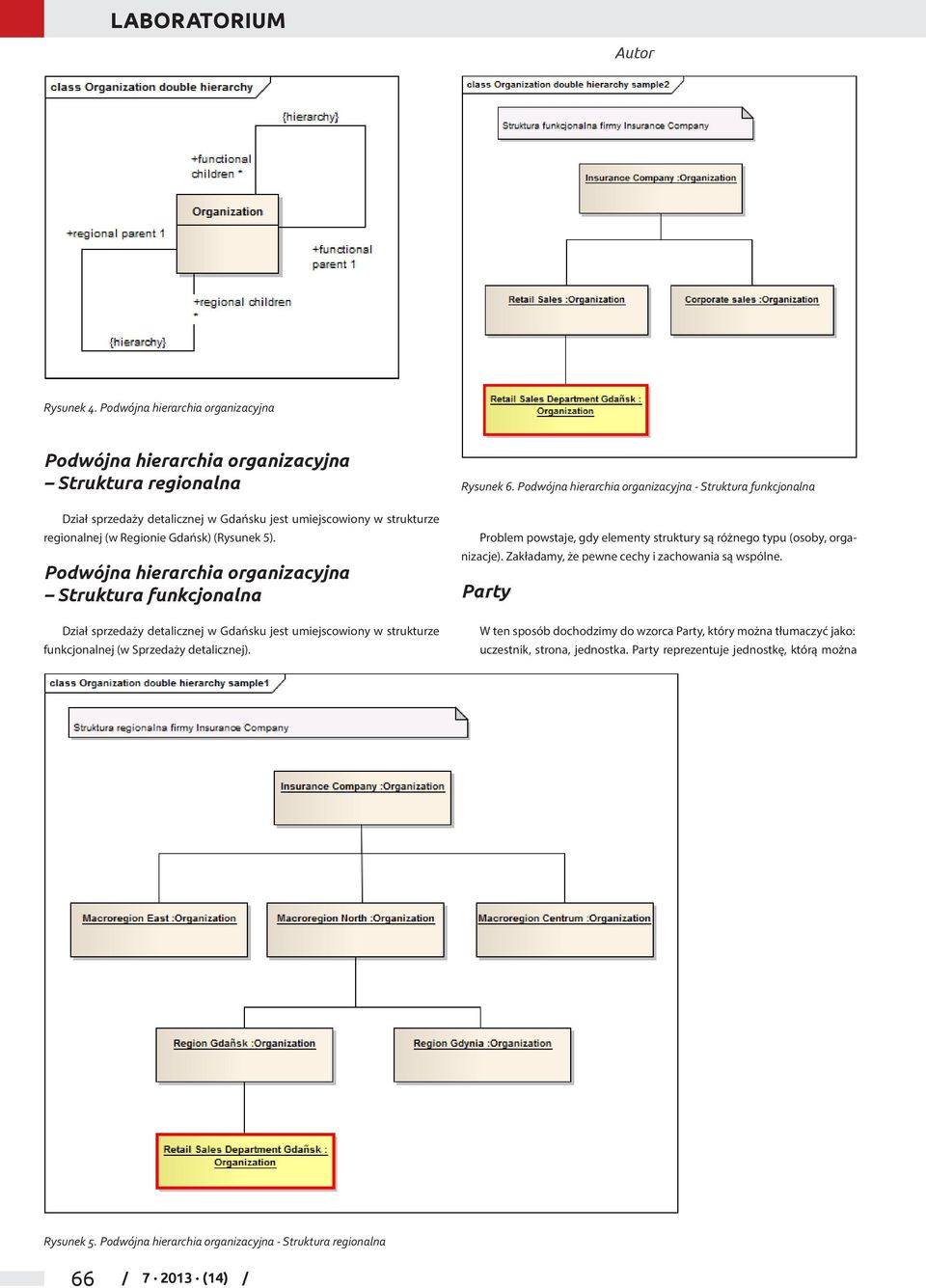 5). Podwójna hierarchia organizacyjna Struktura funkcjonalna Dział sprzedaży detalicznej w Gdańsku jest umiejscowiony w strukturze funkcjonalnej (w Sprzedaży detalicznej). Rysunek 6.