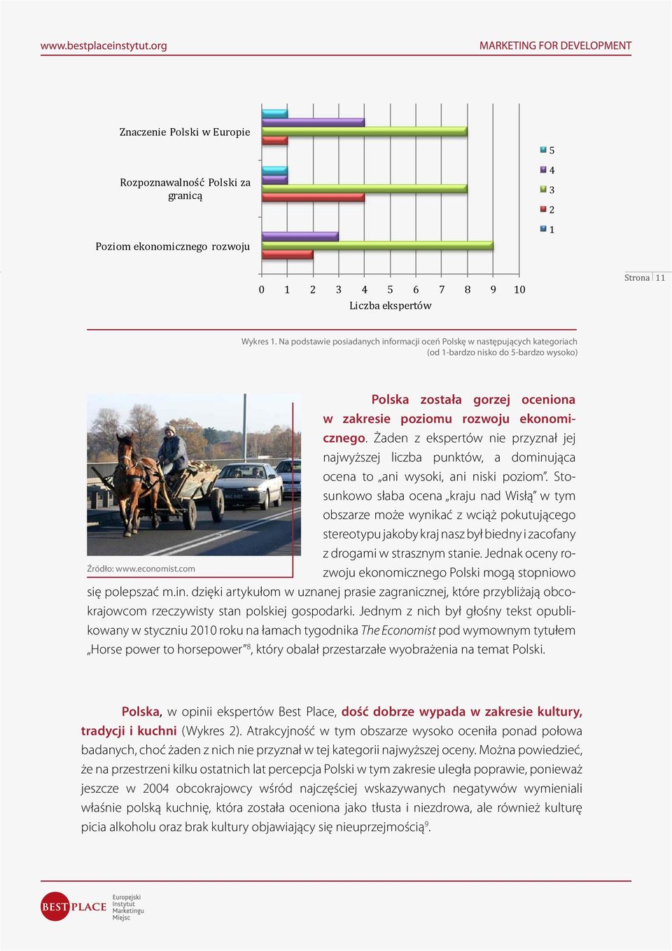 Żaden z ekspertów nie przyznał jej najwyższej liczba punktów, a dominująca ocena to ani wysoki, ani niski poziom.