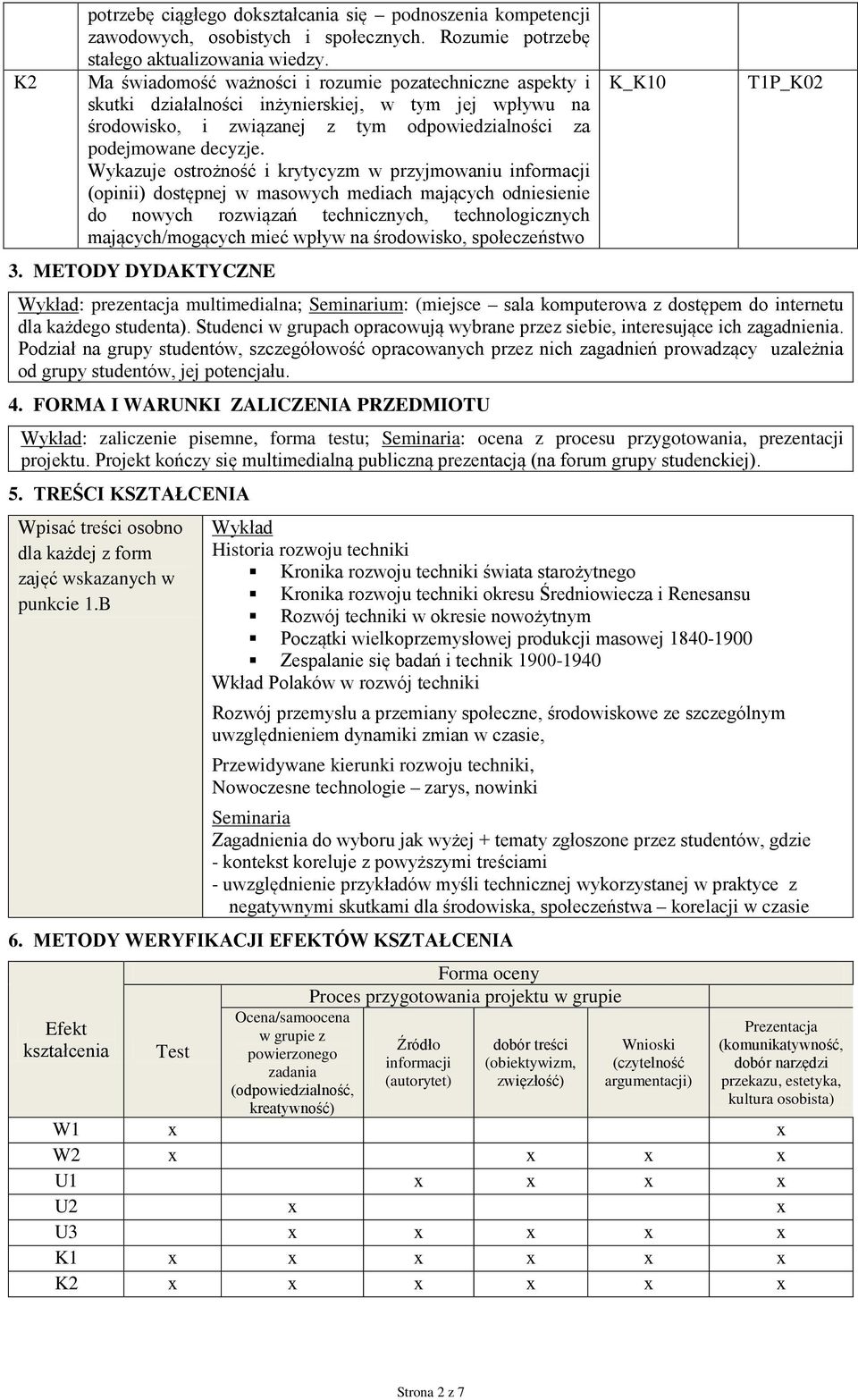 Wykazuje ostrożność i krytycyzm w przyjmowaniu informacji (opinii) dostępnej w masowych mediach mających odniesienie do nowych rozwiązań technicznych, technologicznych mających/mogących mieć wpływ na