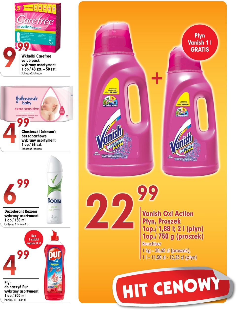 Johnson&Johnson 6 Dezodorant Rexona 1 op.