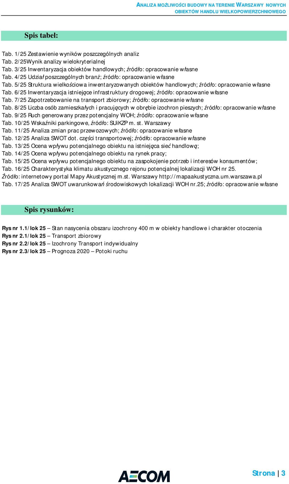 6/25 Inwentaryzacja istniej ce infrastruktury drogowej; ród o: opracowanie w asne Tab. 7/25 Zapotrzebowanie na transport zbiorowy; ród o: opracowanie w asne Tab.