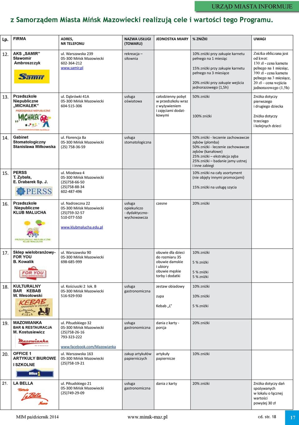 pl rekreacja siłownia 10% zniżki przy zakupie karnetu pełnego na 1 miesiąc 15% zniżki przy zakupie karnetu pełnego na 3 miesiące 20% zniżki przy zakupie wejścia jednorazowego (1,5h) Zniżka obliczana