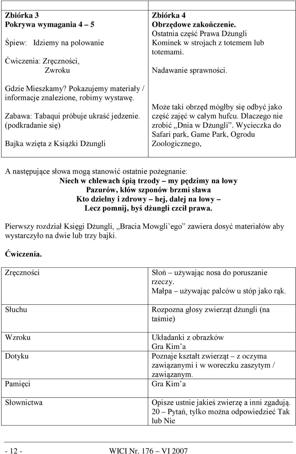 Nadawanie sprawności. Może taki obrzęd mógłby się odbyć jako część zajęć w całym hufcu. Dlaczego nie zrobić Dnia w Dżungli.