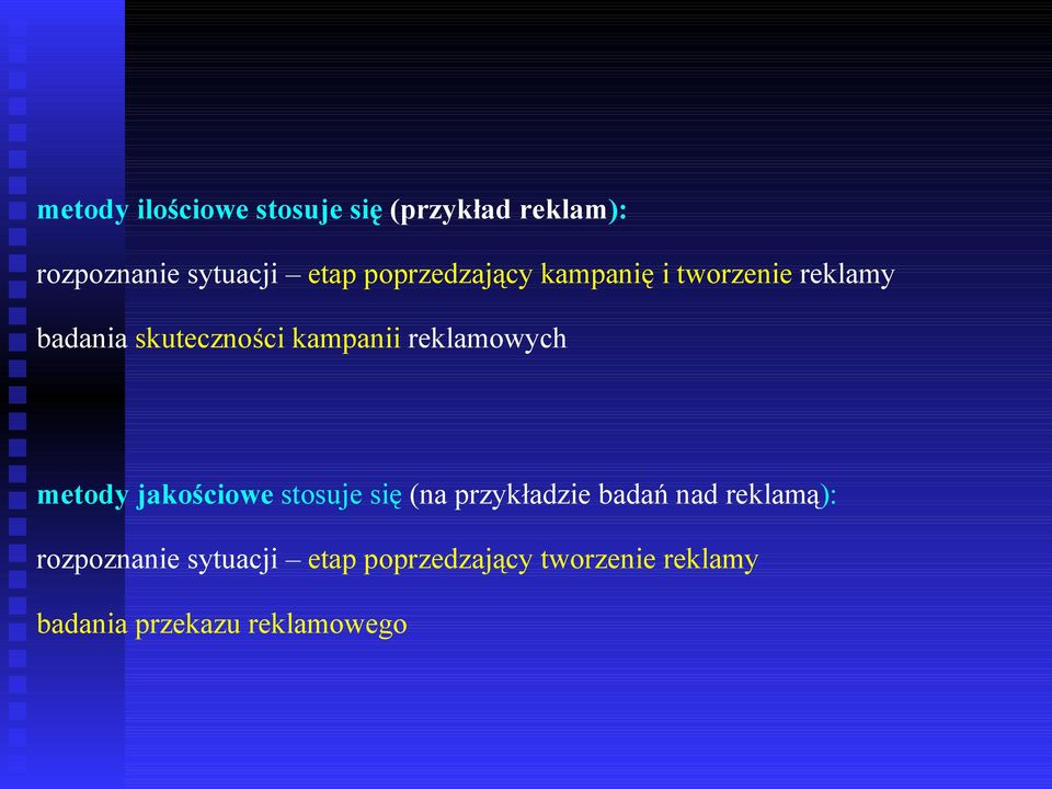 reklamowych metody jakościowe stosuje się (na przykładzie badań nad reklamą):