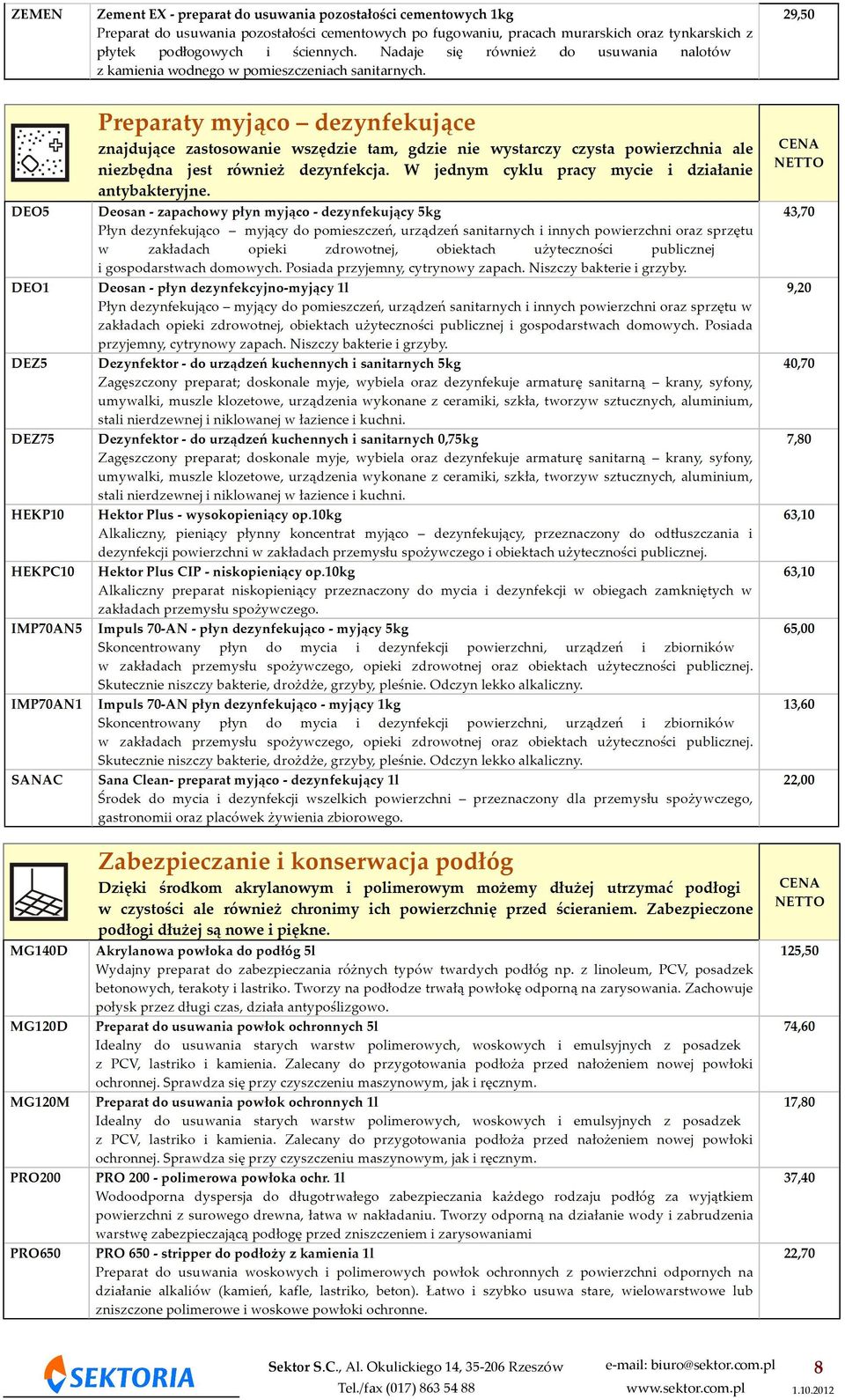 podłogowych i ściennych.