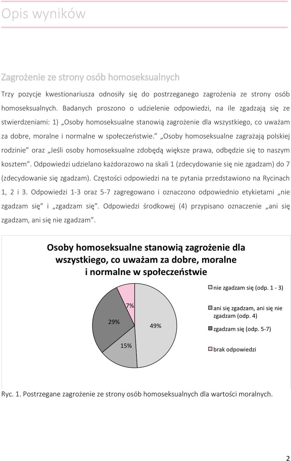 Osoby homoseksualne zagrażają polskiej rodzinie oraz Jeśli osoby homoseksualne zdobędą większe prawa, odbędzie się to naszym kosztem.