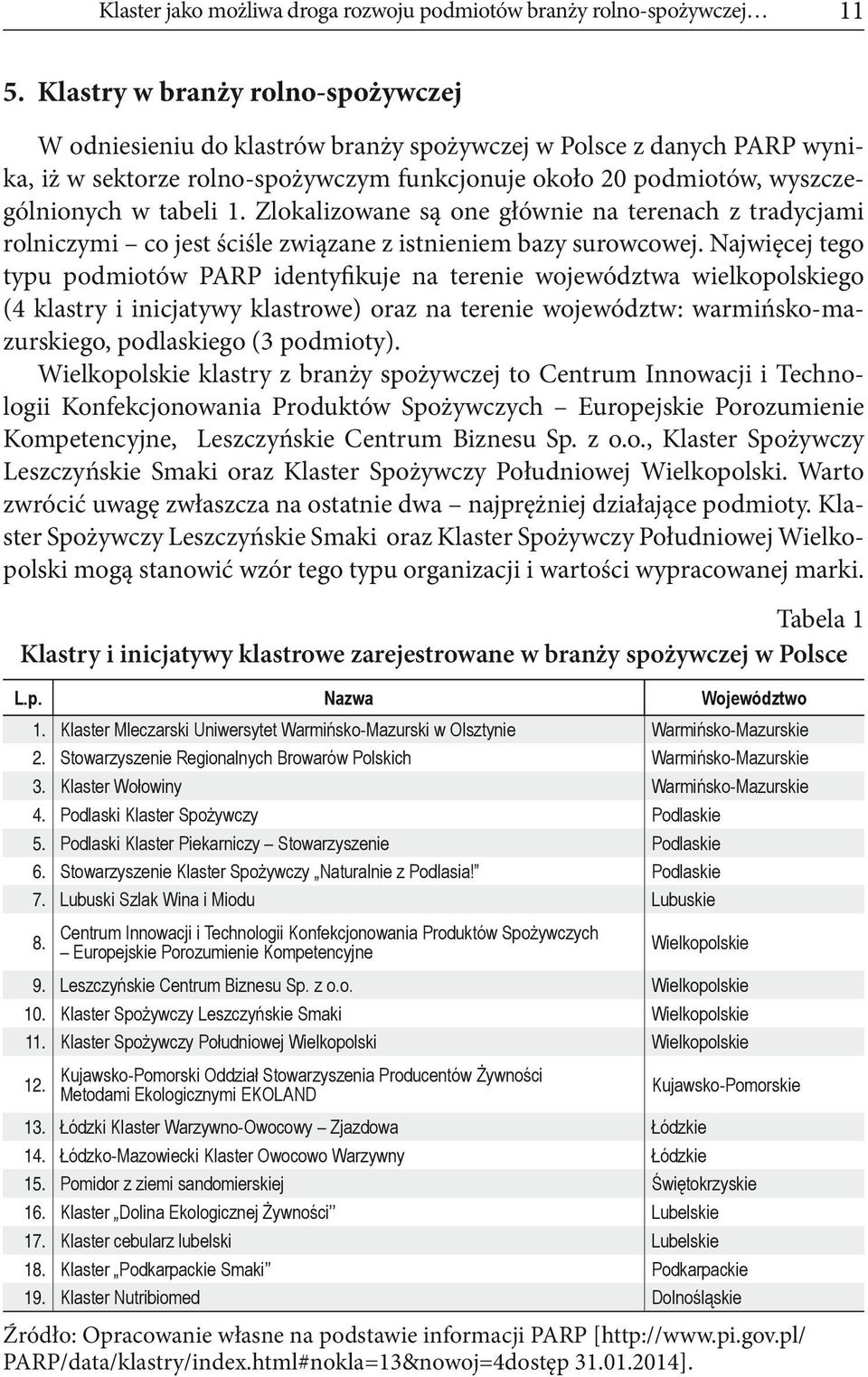 1. Zlokalizowane są one głównie na terenach z tradycjami rolniczymi co jest ściśle związane z istnieniem bazy surowcowej.