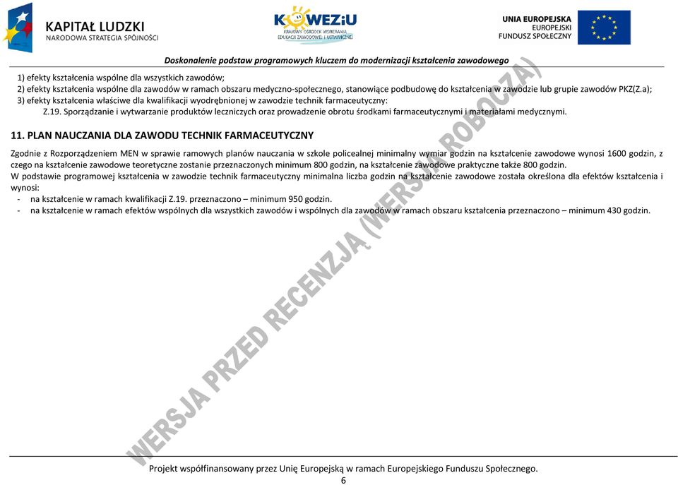 Sporządzanie i wytwarzanie produktów leczniczych oraz prowadzenie obrotu środkami farmaceutycznymi i materiałami medycznymi. 11.