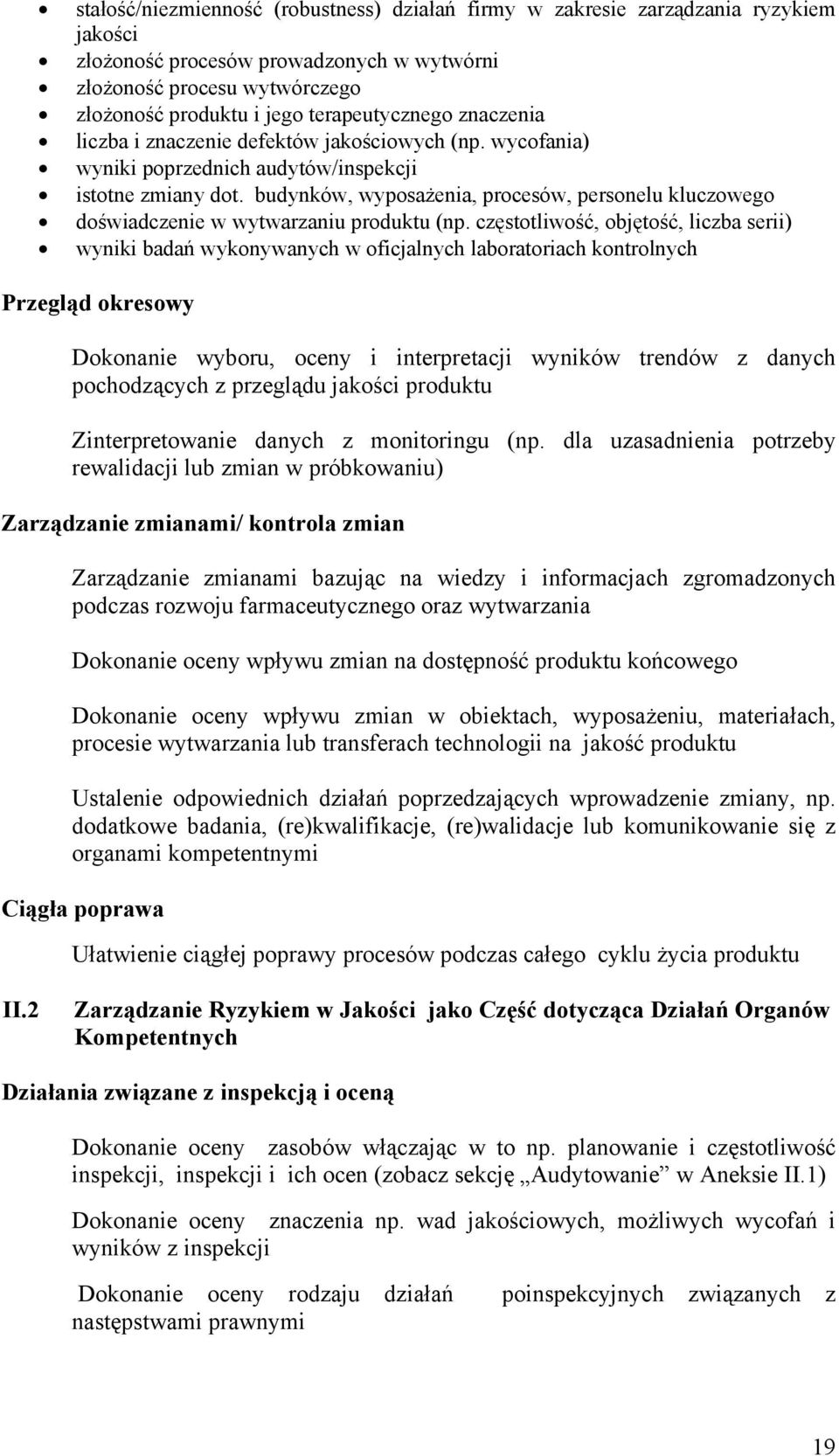 budynków, wyposażenia, procesów, personelu kluczowego doświadczenie w wytwarzaniu produktu (np.