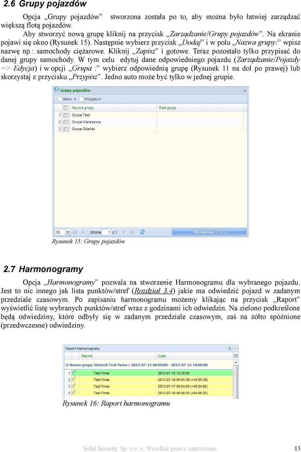 Teraz pozostało tylko przypisać do danej grupy samochody.