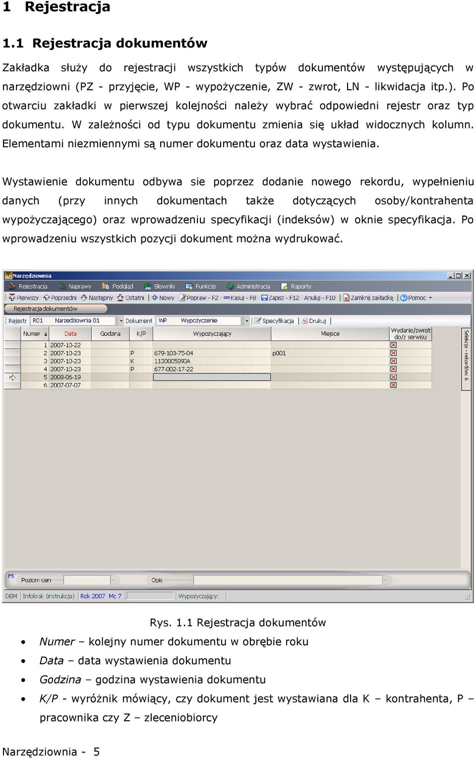 Elementami niezmiennymi są numer dokumentu oraz data wystawienia.