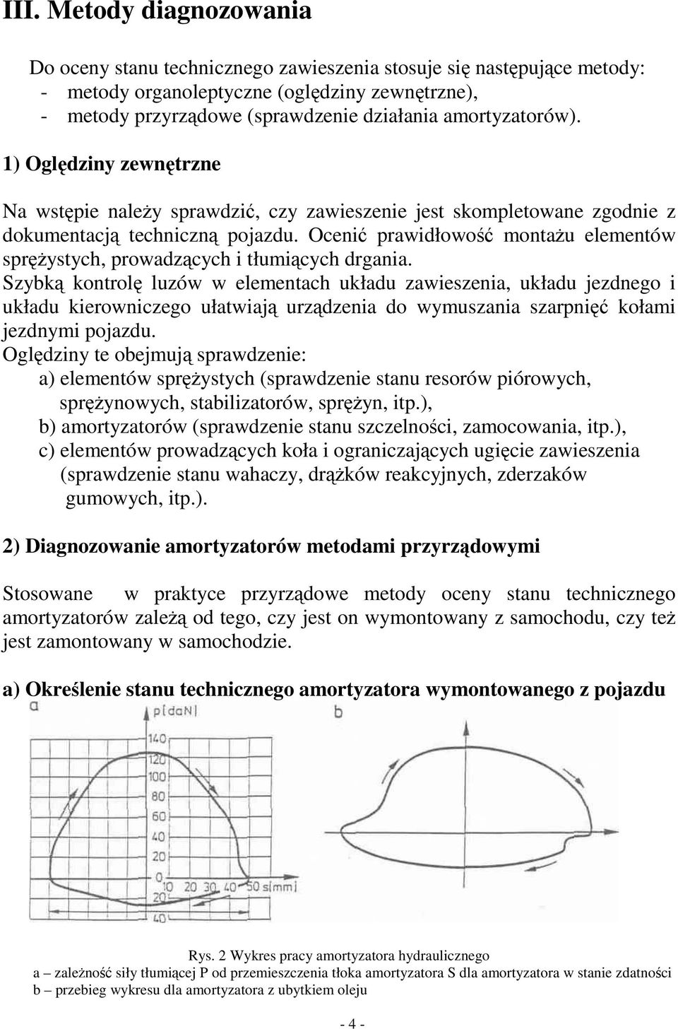 Oceni prawidłowo montau elementów sprystych, prowadzcych i tłumicych drgania.