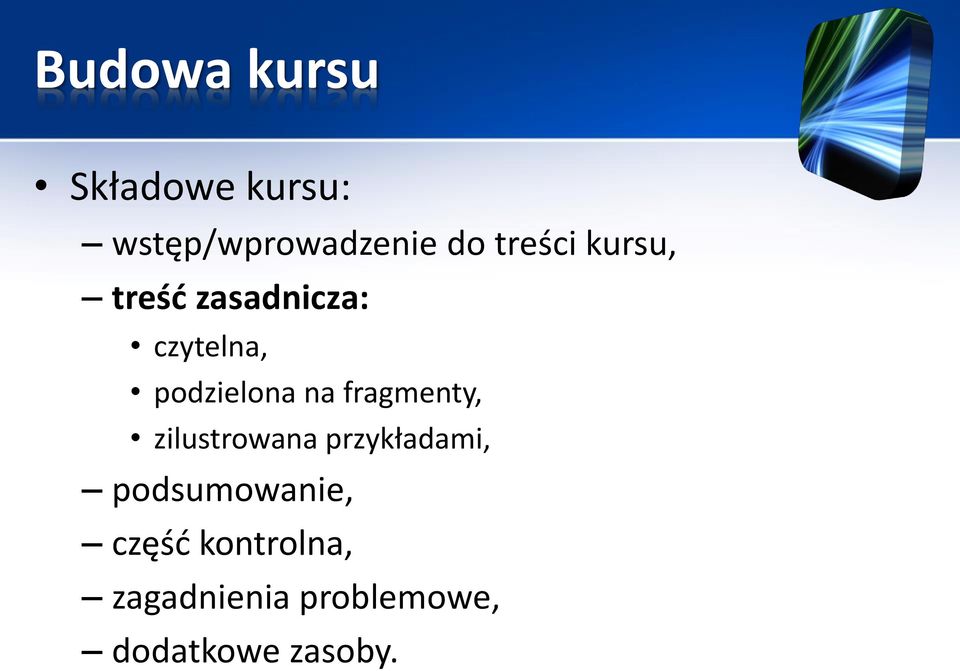 na fragmenty, zilustrowana przykładami, podsumowanie,