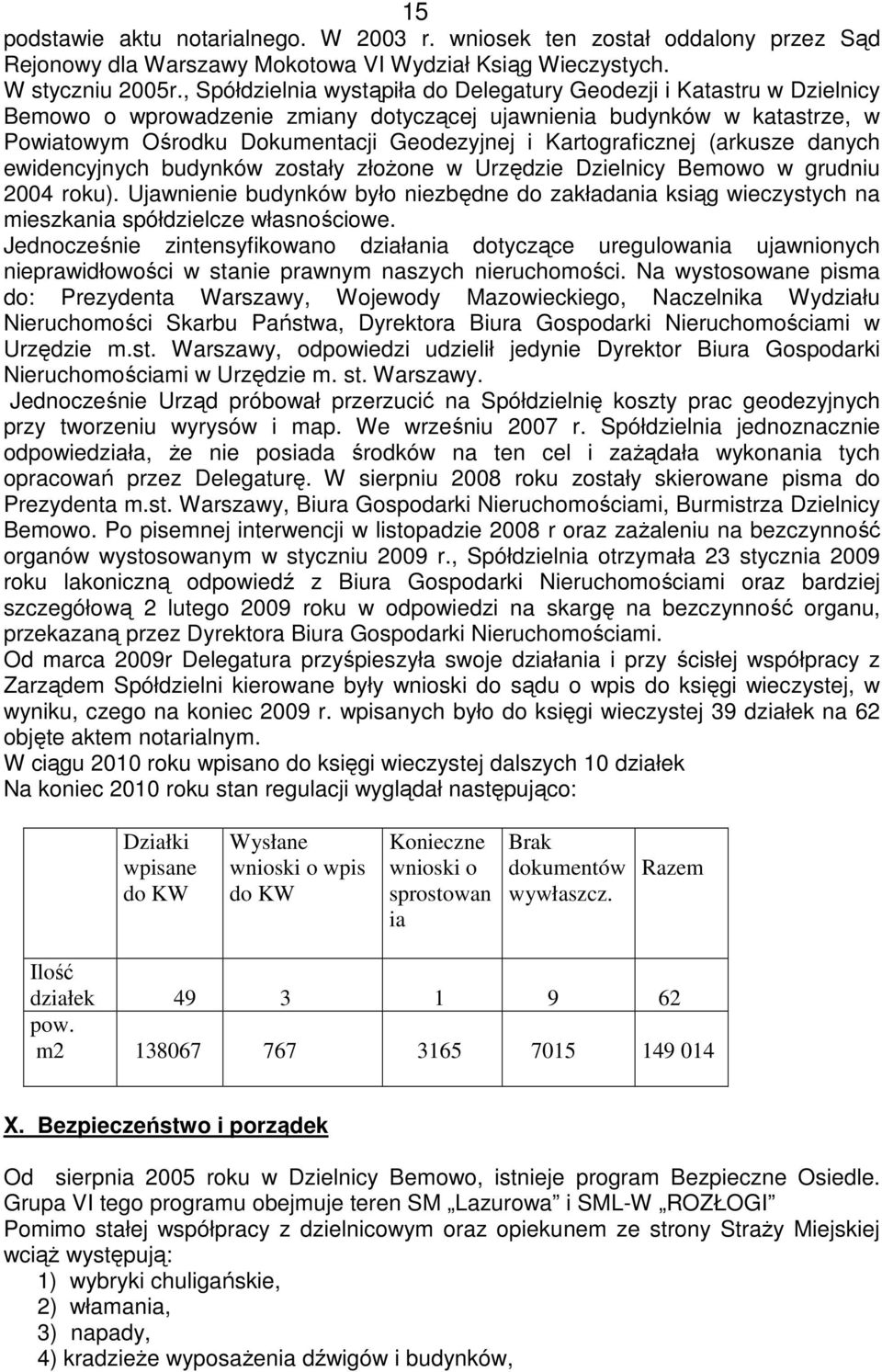 Kartograficznej (arkusze danych ewidencyjnych budynków zostały złożone w Urzędzie Dzielnicy Bemowo w grudniu 2004 roku).