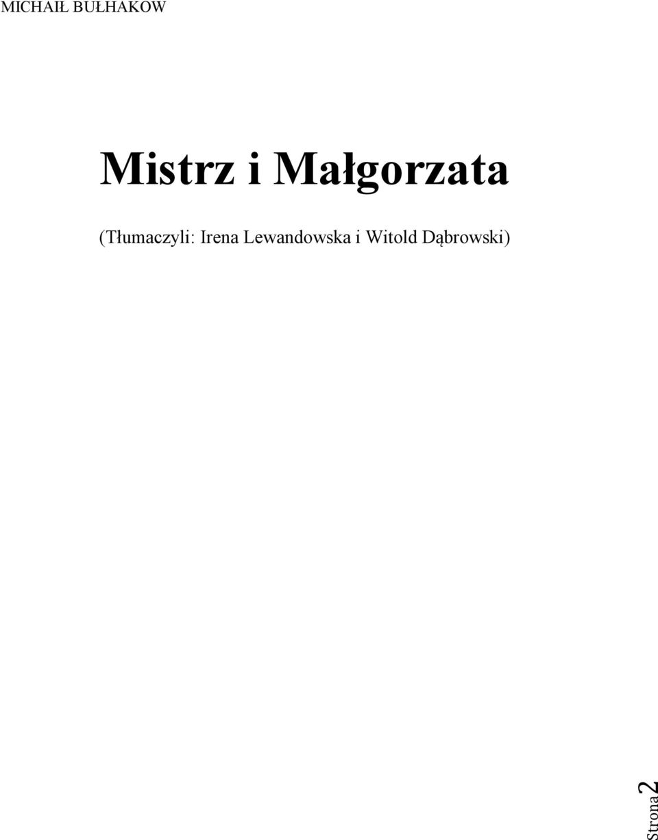 Małgorzata (Tłumaczyli: