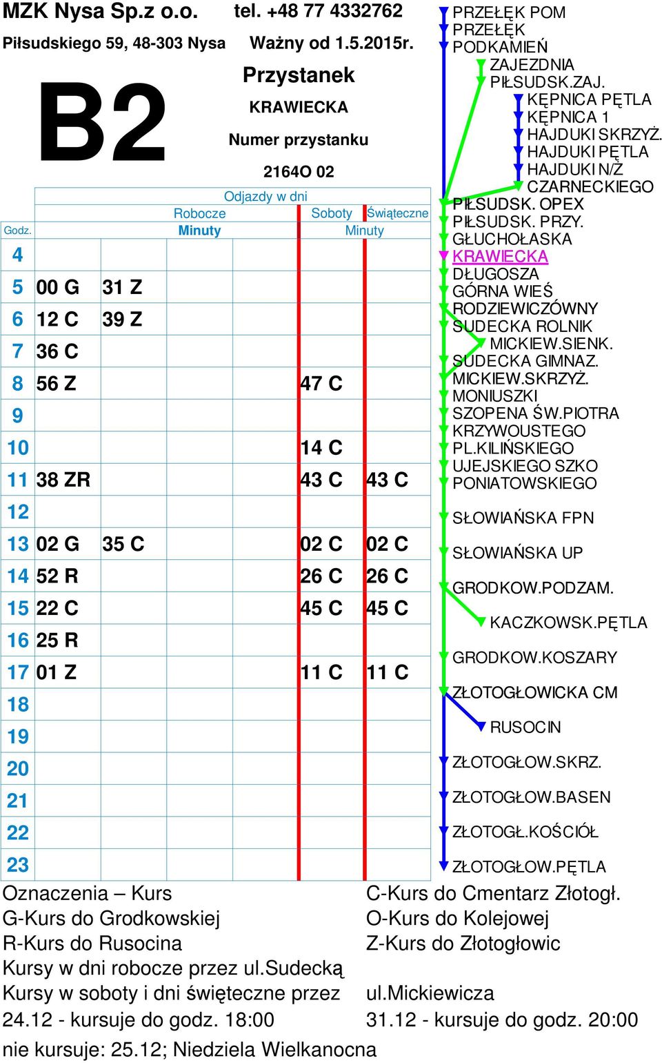 2O 02 C C 3 C 02 C 2 C C C 2. - kursuje do godz.