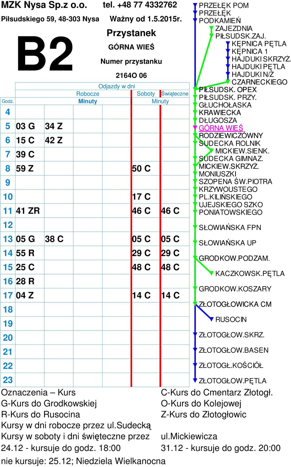 2O 0 0 C 1 C C 0 C 2 C C C 2. - kursuje do godz.