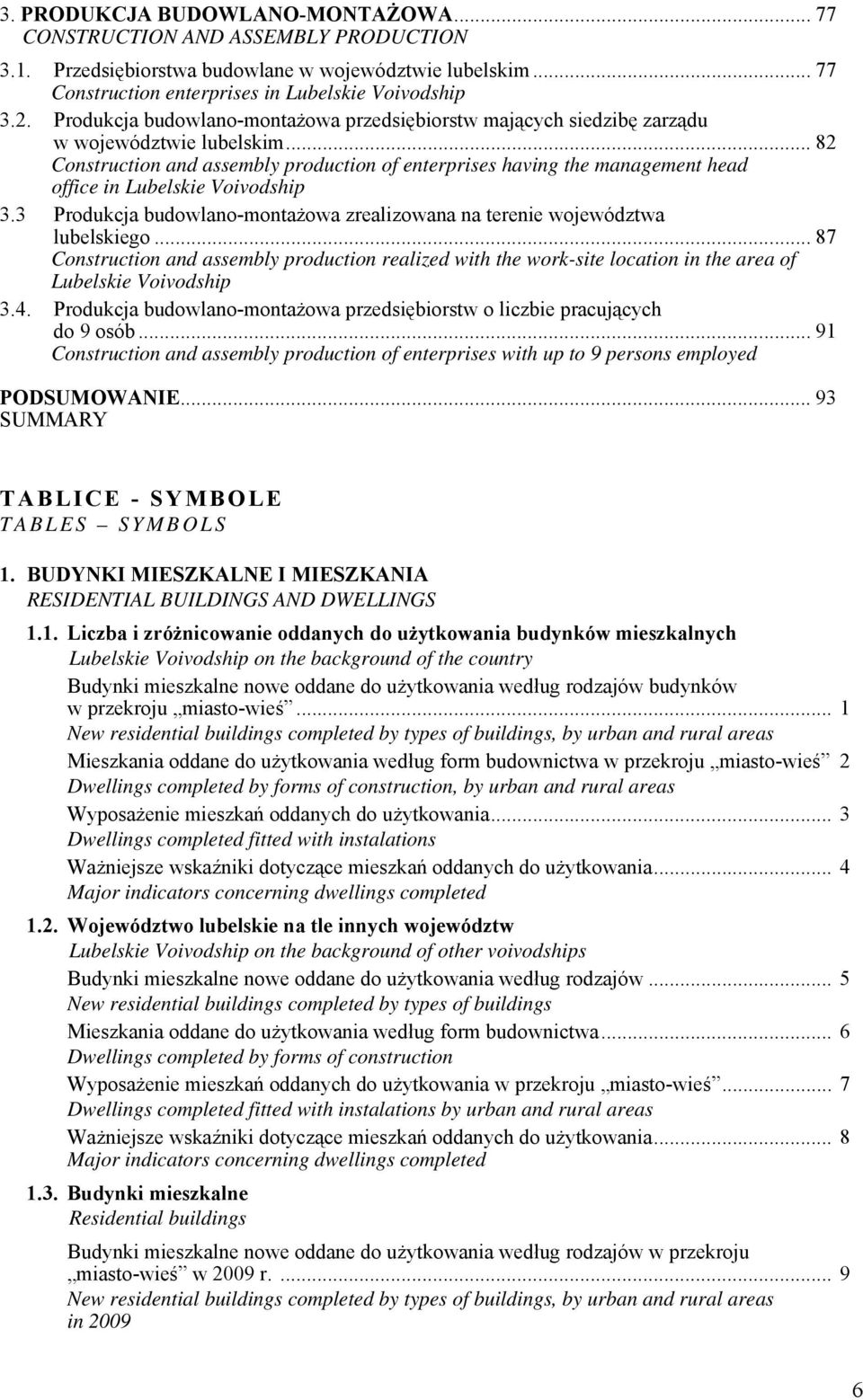 .. 82 Construction and assembly production of enterprises having the management head office in Lubelskie Voivodship 3.3 Produkcja budowlano-montażowa zrealizowana na terenie województwa lubelskiego.