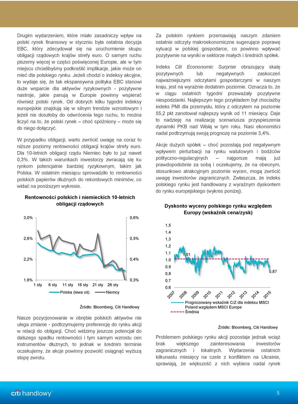 Jeżeli chodzi o indeksy akcyjne, to wydaje się, że tak ekspansywna polityka EBC stanowi duże wsparcie dla aktywów ryzykownych - pozytywne nastroje, jakie panują w Europie powinny wspierać również