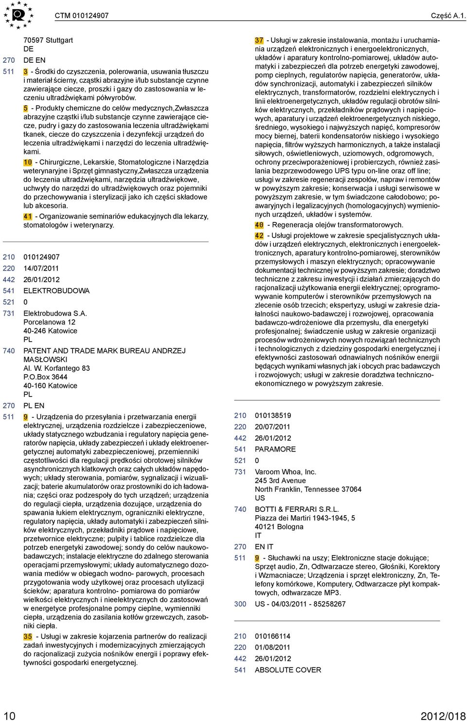 22 7597 Stuttgart EN 3 - Środki do czyszczenia, polerowania, usuwania tłuszczu i materiał ścierny, cząstki abrazyjne i/lub substancje czynne zawierające ciecze, proszki i gazy do zastosowania w