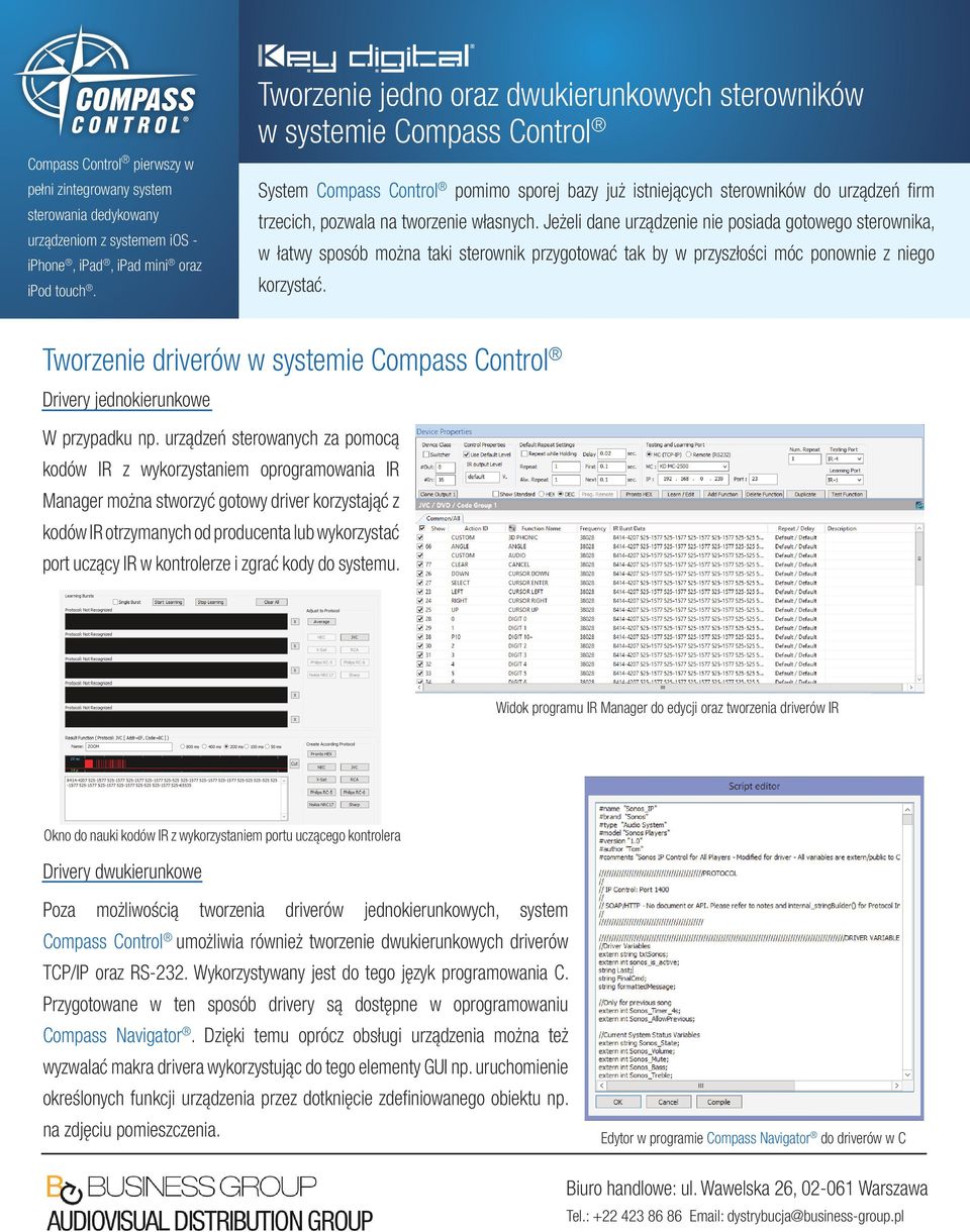 Tworzenie driverów w systemie Compass Control Drivery jednokierunkowe W przypadku np.