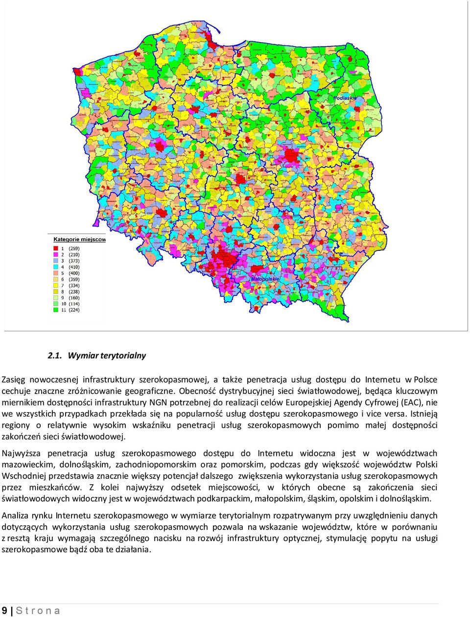 przypadkach przekłada się na popularność usług dostępu szerokopasmowego i vice versa.