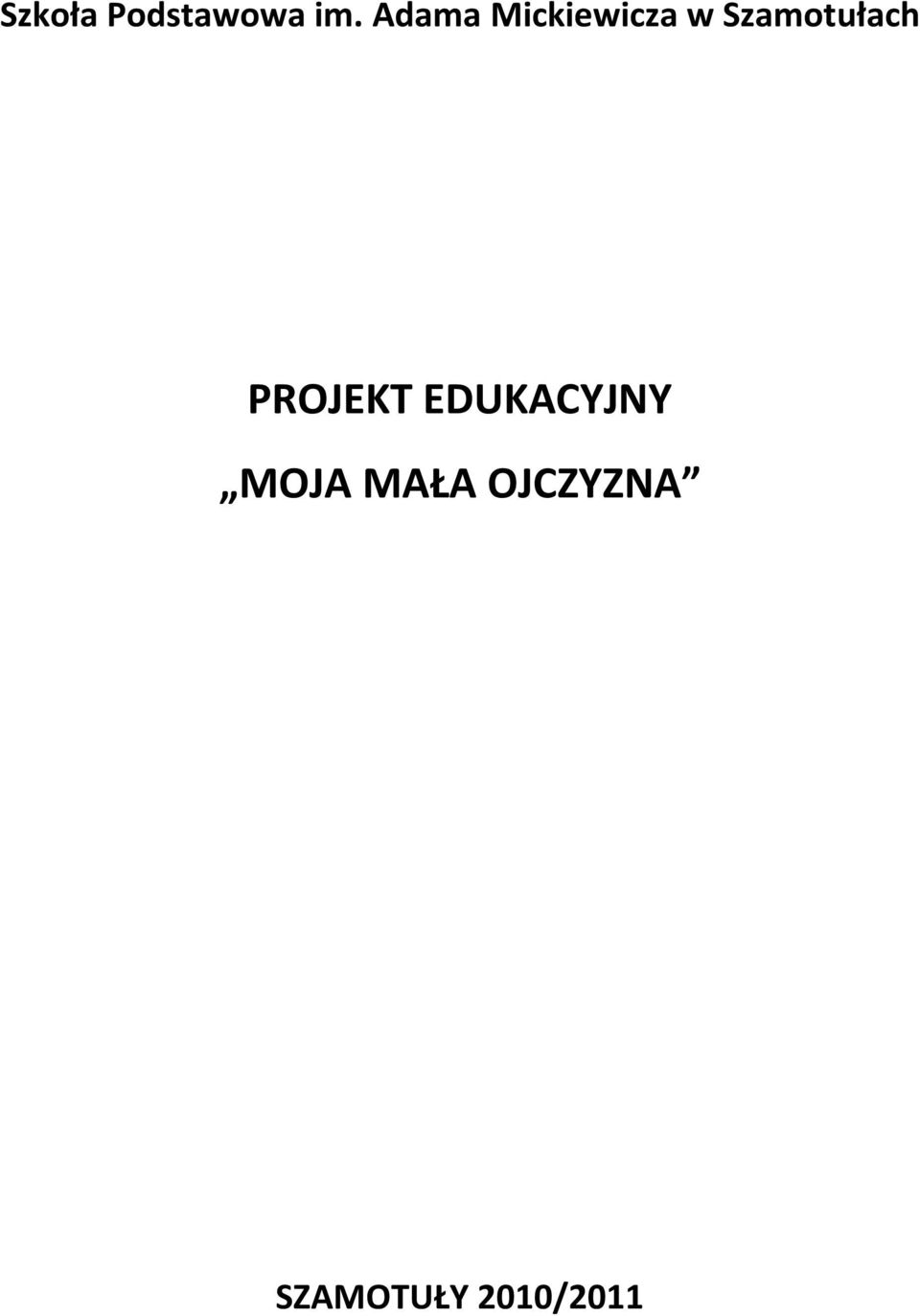 Szamotułach PROJEKT