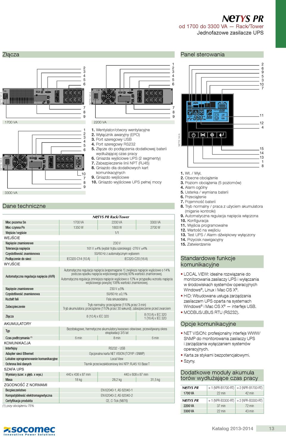 Podłączenie do sieci IEC0-C (0 A) IEC0-C0 ( A) WYJŚCIE Automatyczna regulacja napięcia (wspomaganie ) zwiększa napięcie wyjściowe o % Automatyczna regulacja napięcia (AVR) podczas spadku napięcia