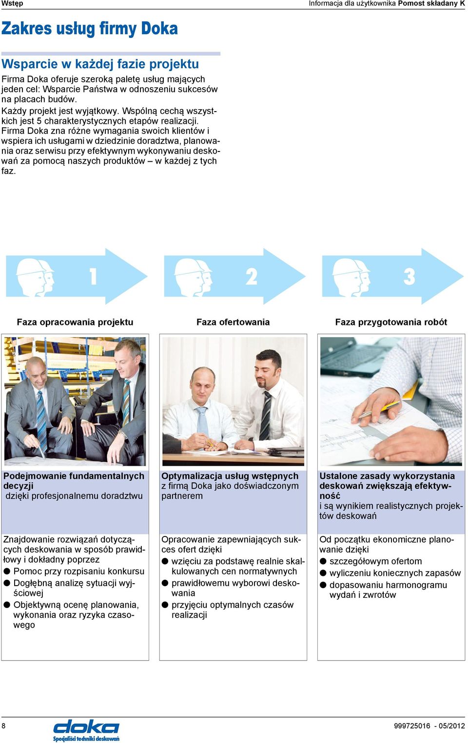 Firm Dok zn różne wymgni swoich klientów i wspier ich usługmi w dziedzinie dordztw, plnowni orz serwisu przy efektywnym wykonywniu deskowń z pomocą nszych produktów w kżdej z tych fz.