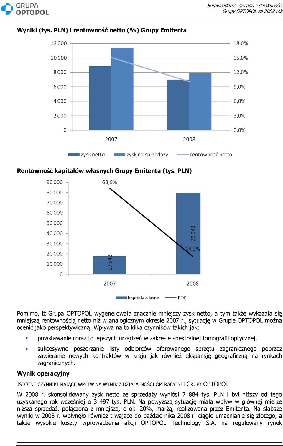 , sytuację w Grupie OPTOPOL moŝna ocenić jako perspektywiczną.