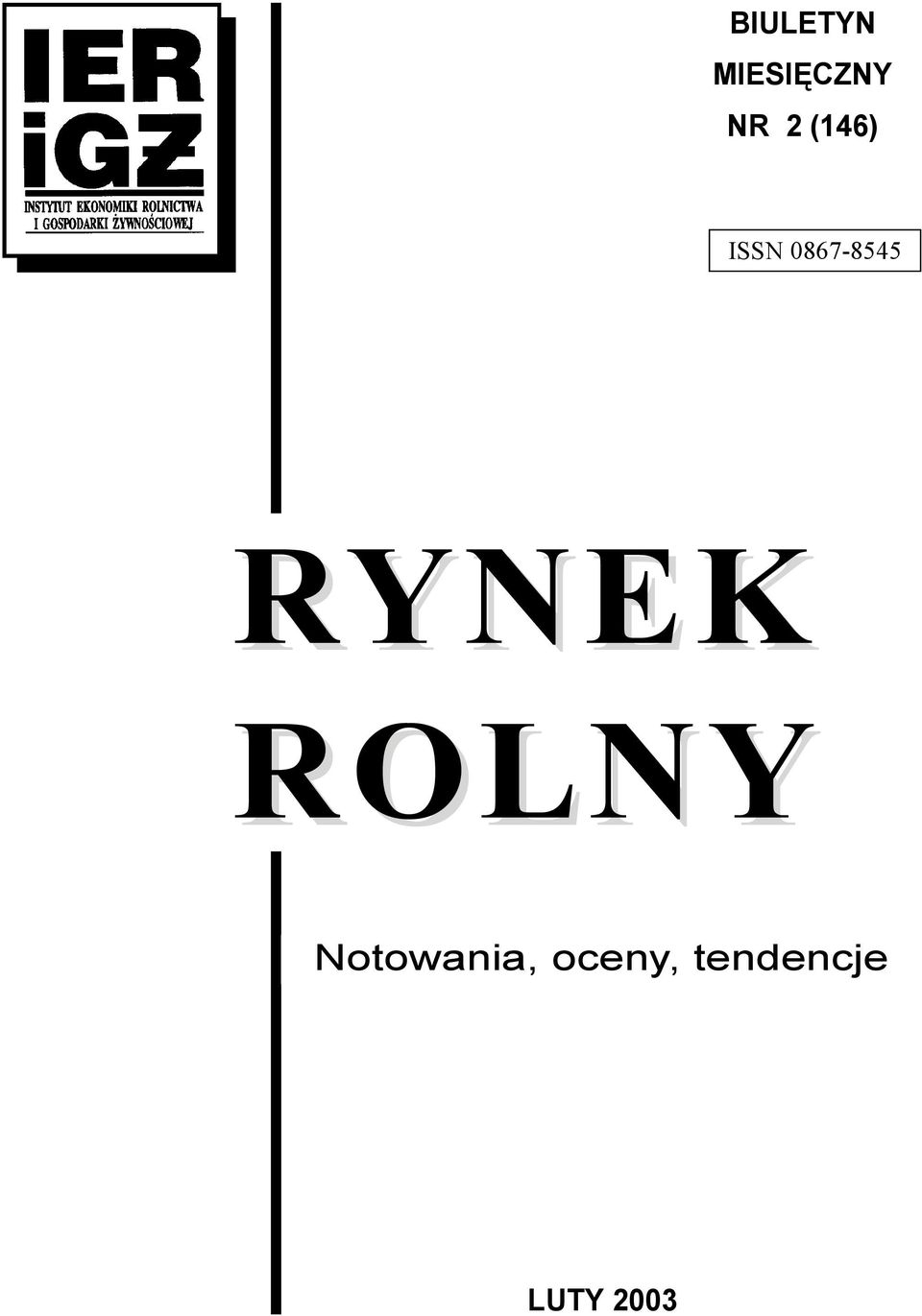 RYNEK ROLNY Notowania,