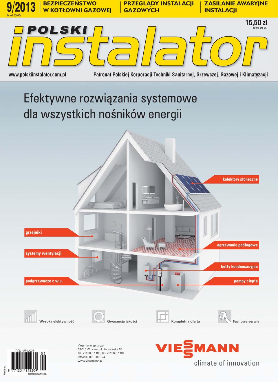 GAZOWYCH ZASILANIE AWARYJNE INSTALACJI 15,50 zł (w tym VAT 5%) www.