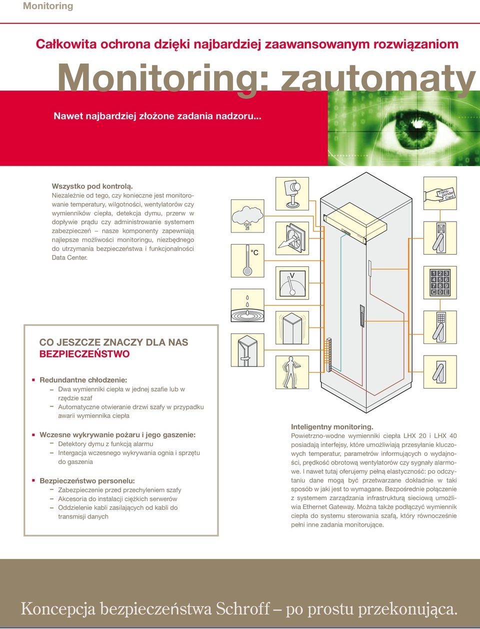 nasze komponenty zapewniają najlepsze możliwości monitoringu, niezbędnego do utrzymania bezpieczeństwa i funkcjonalności Data Center.