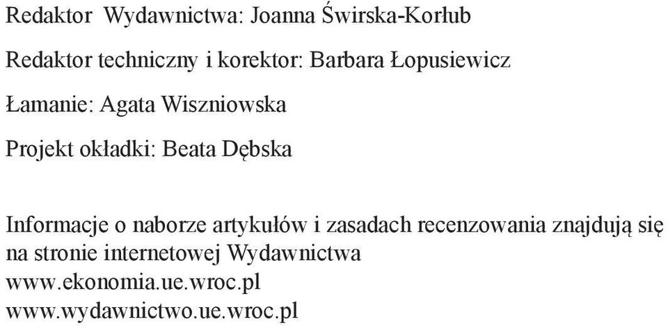 pl www.wydawnictwo.ue.wroc.