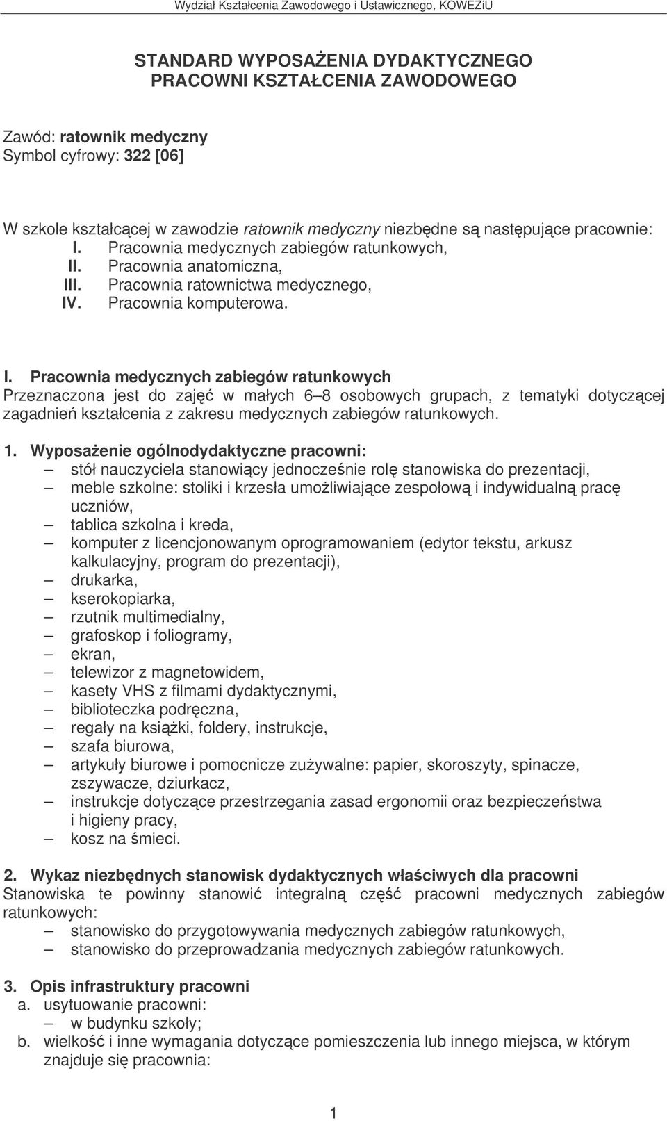 . Pracownia anatomiczna, II