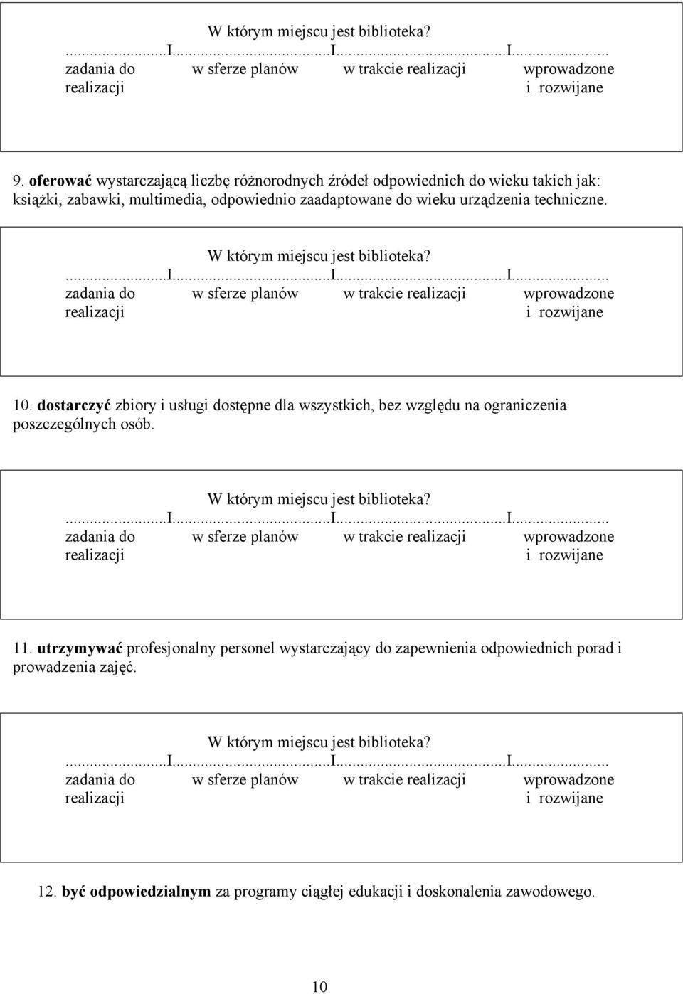 techniczne. zadania do w sferze planów w trakcie wprowadzone 10. dostarczyć zbiory i usługi dostępne dla wszystkich, bez względu na ograniczenia poszczególnych osób.
