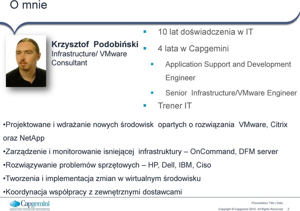 rozwiązania ware, Citrix oraz NetApp Zarządzenie i monitorowanie isniejącej infrastruktury OnCommand, DFM server Rozwiązywanie