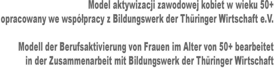 Modell der Berufsaktivierung von Frauen im Alter von 50+